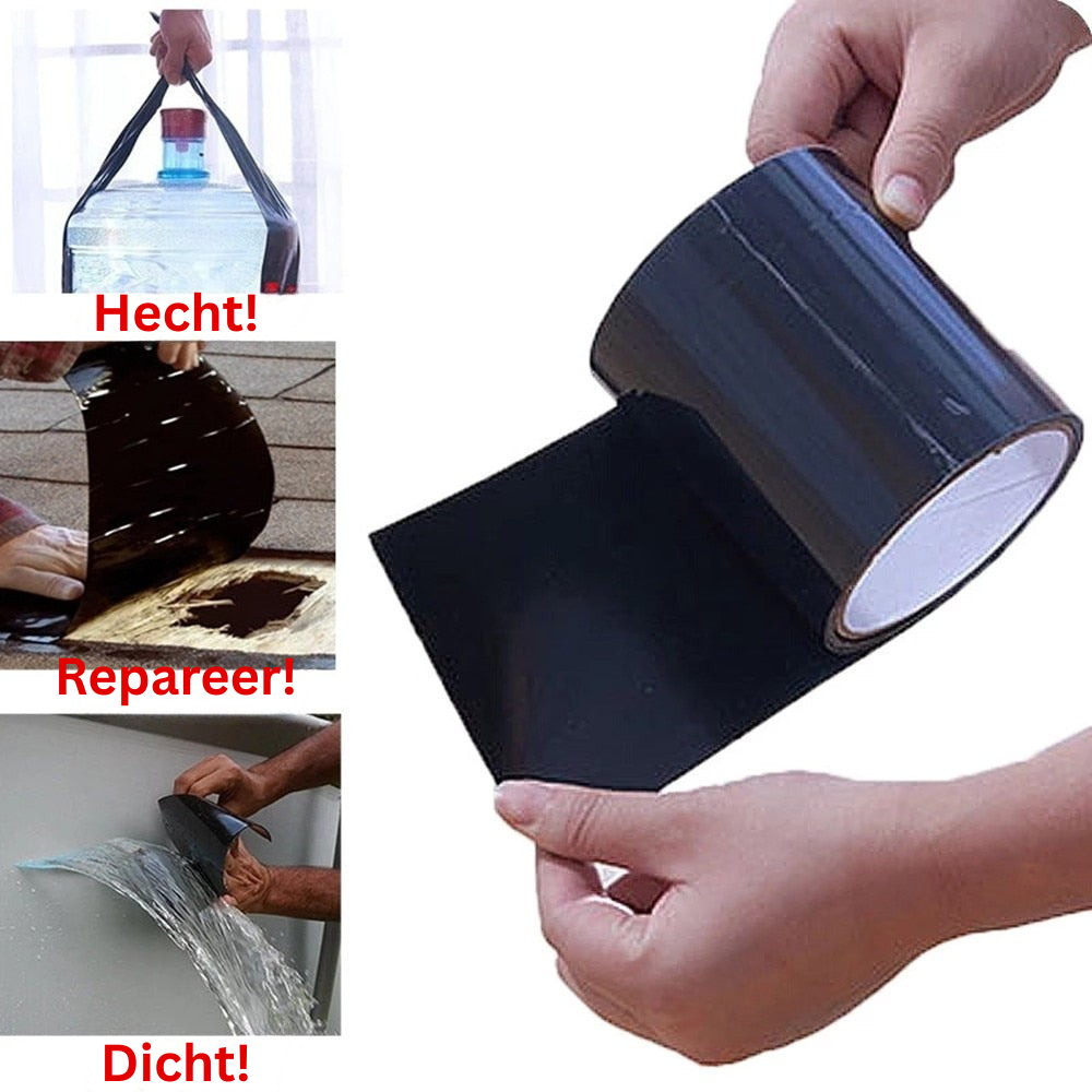 Eenvoudig aan te brengen waterdichte tape voor snelle noodreparaties van scheuren en gaten op diverse materialen.