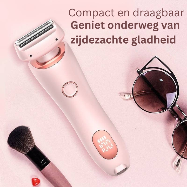 Draadloos elektrisch scheerapparaat voor vrouwen, droog te gebruiken voor snelle, pijnloze ontharing.
