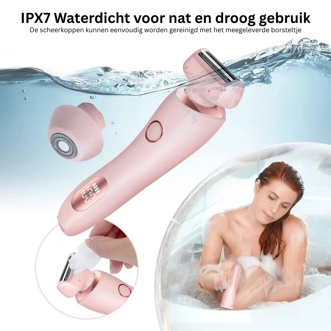 Compact en draadloos dames scheerapparaat, ideaal voor reizen, altijd een gladde huid onderweg.