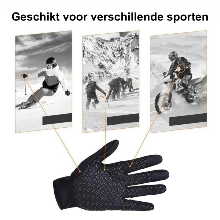Duurzame thermische heren handschoenen, bestand tegen winterweer; warm, waterafstotend & touchscreen.