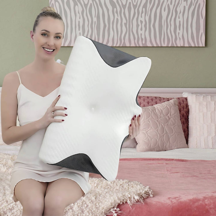 Ergonomisch nekkussen met traagschuim voor effectieve nekpijn verlichting en betere slaapkwaliteit.