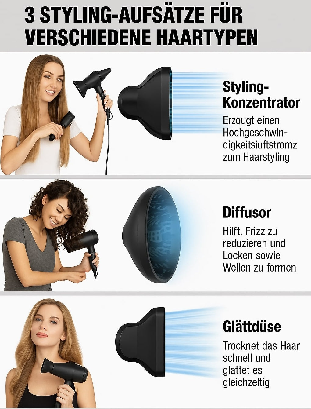 Rode ionische haardroger voor salonkwaliteit, snelle droogtijd en een pluisvrije afwerking.