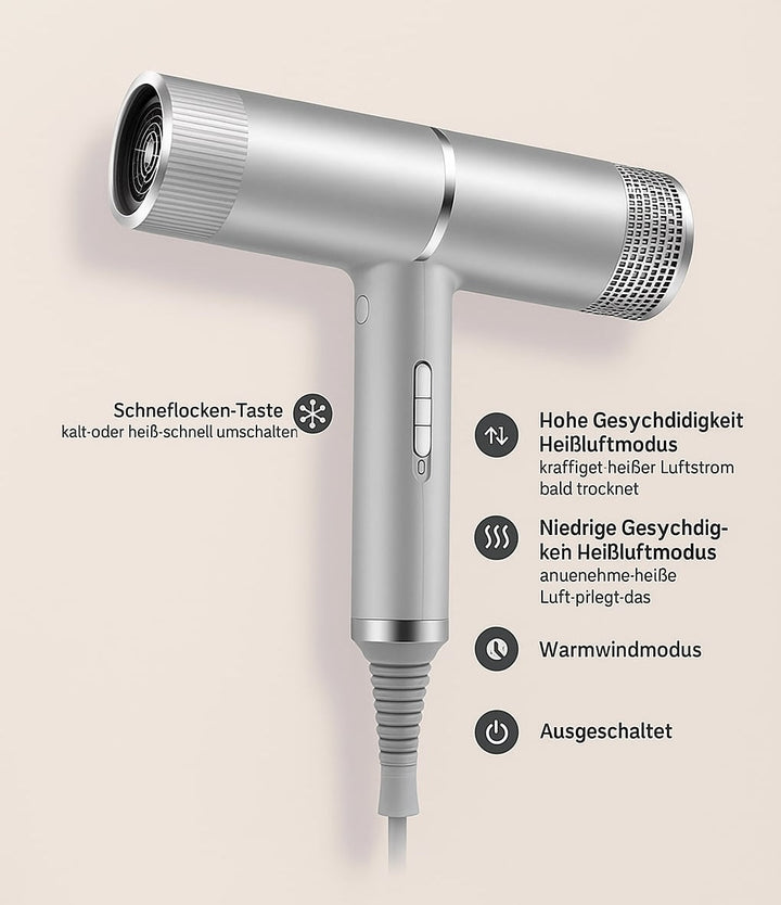 Rode lichtgewicht ionische haardroger, perfect voor efficiënte unisex styling en een pluisvrij effect.