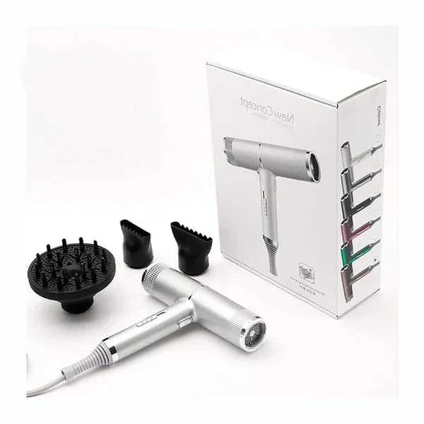 Rode unisex haardroger met ionische technologie, krachtig en zacht, voor professionele styling thuis.