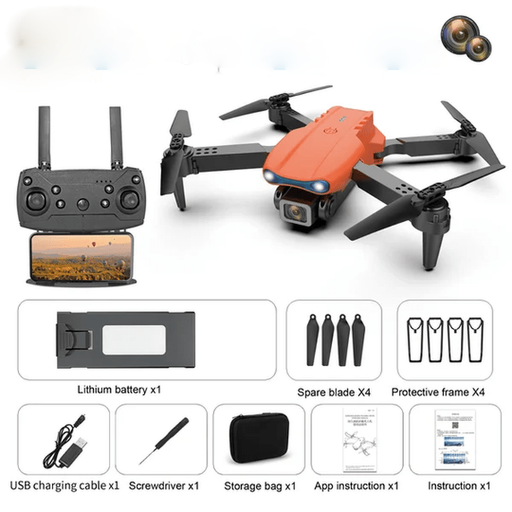 Compacte opvouwbare drone met 4K camera; perfect voor beginners en professionele luchtfotografie.