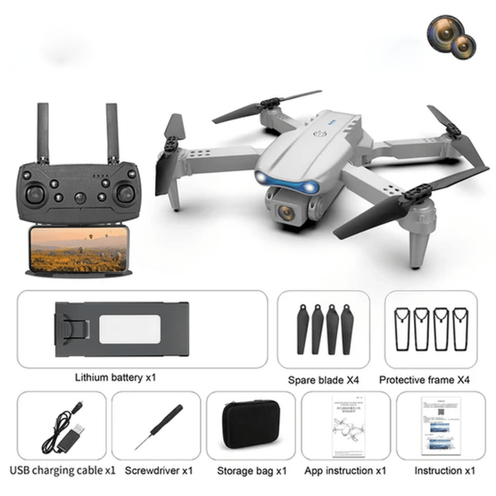 Professionele drone met 4K camera, lange vliegtijd en obstakelvermijding. Ideaal voor RC speelgoed.