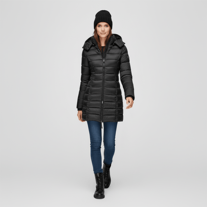 Sofia parka: een behaaglijke, getailleerde damesjas, essentieel voor de winter.