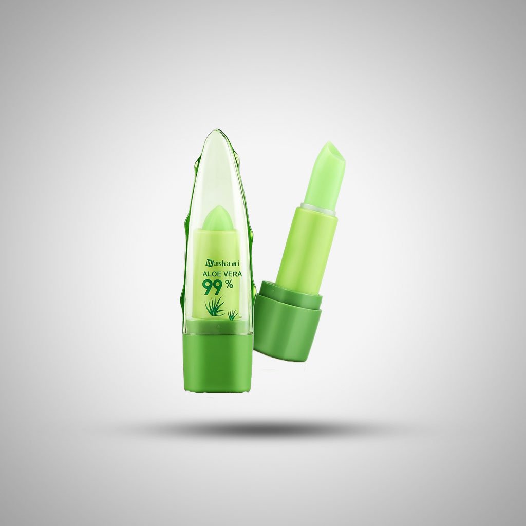 Aloë vera lippenbalsem voor gehydrateerde, natuurlijk roze lippen. Vegan en duurzame lipverzorging.