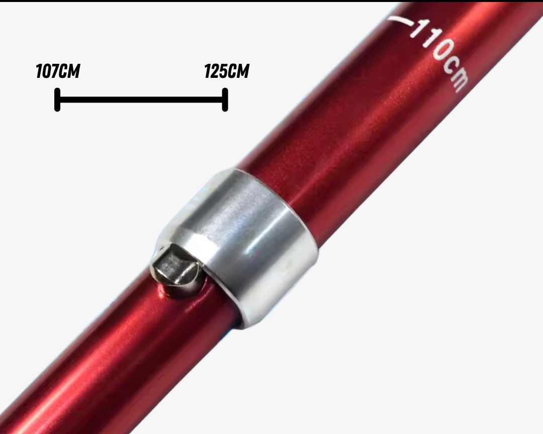 Verstelbare wandelstokken voor nordic walking, geschikt voor diverse lengtes. Ergonomisch ontwerp voor comfortabel wandelen.