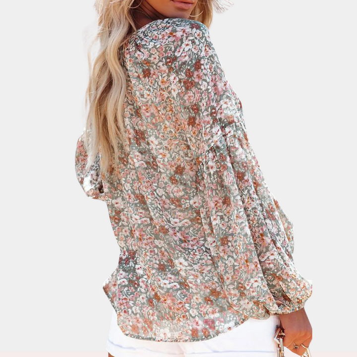 Chique klassieke damesblouse met lange mouwen, geschikt voor kantoor, avond uit of alledaagse elegantie.