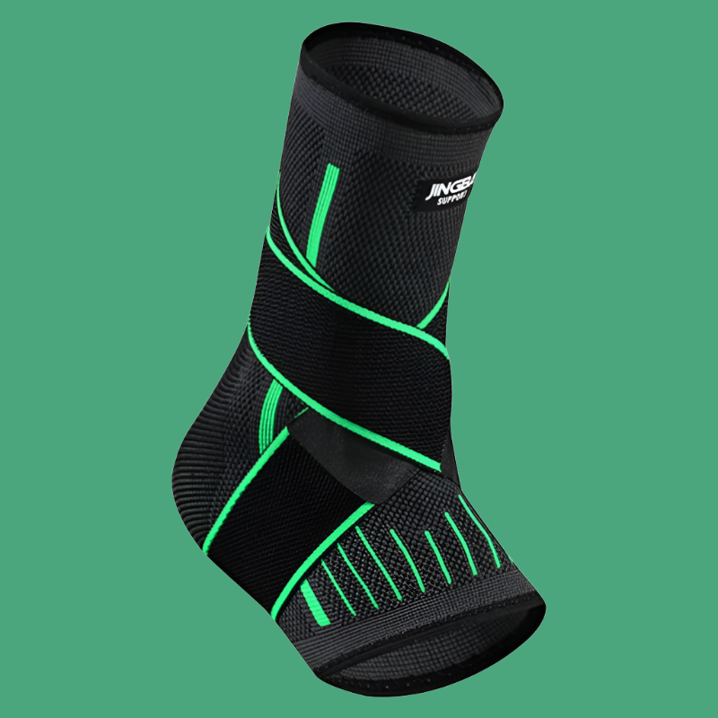 FlexiFit compressie enkelbrace voor ondersteuning, pijnverlichting en sneller herstel bij sportblessures.