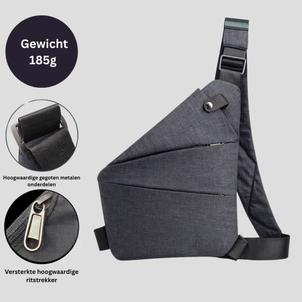 De veelzijdige anti-diefstal heren tas, ideaal voor werk, reizen en vrijetijdsactiviteiten.
