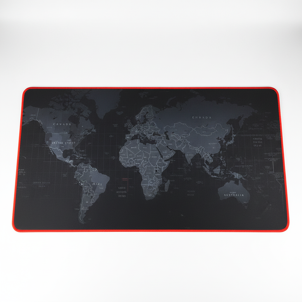 Grote antislip bureau onderlegger met wereldkaart print, beschermt je bureau en verbetert muisprecisie.
