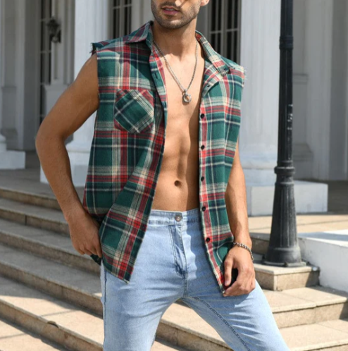 Veelzijdige heren tanktop voor zomerkleding. Geschikt voor sport, strand of ontspannen casual dagen.
