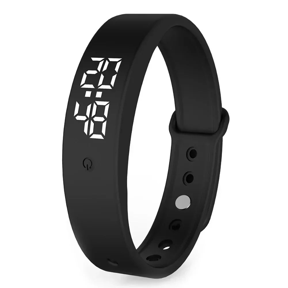 Waterdichte smartwatch voor actieve heren/dames, met fitness tracker en meldingen aan de polsband.