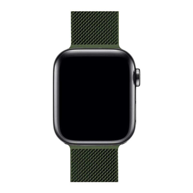 Flexibele Milanese Apple Watch armband, roestvrij staal, verstelbaar en ademend voor de hele dag.