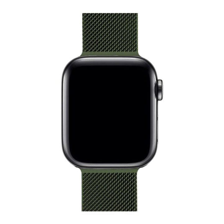 Flexibele Milanese Apple Watch armband, roestvrij staal, verstelbaar en ademend voor de hele dag.