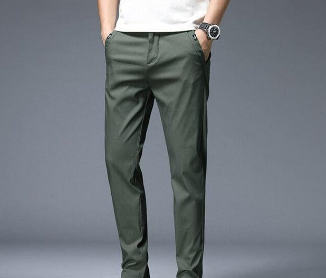 Casual heren stretch broek, ideaal voor lente/zomer comfort en een flexibele dagelijkse look.