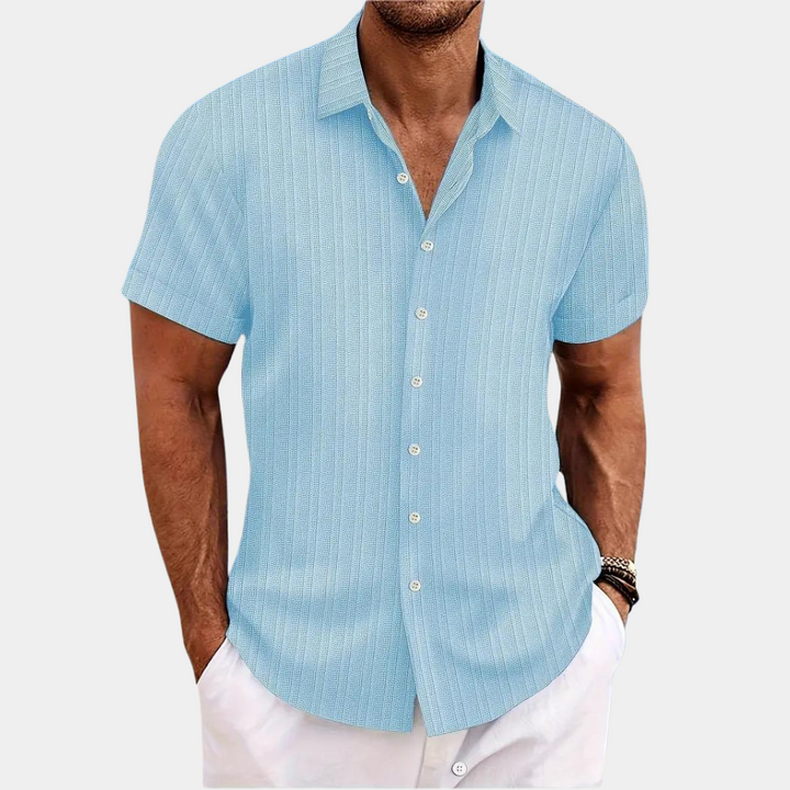 Lichtgewicht herenoverhemd korte mouw, stijlvol en casual. Essentiële zomer bovenkleding met regular fit voor mannen.