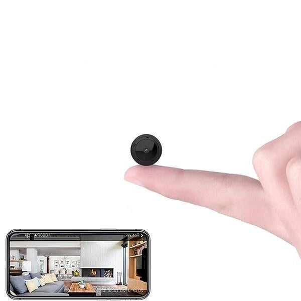 Mini WiFi beveiligingscamera 1080P HD met IR nachtzicht voor huisbeveiliging en babyfoon.