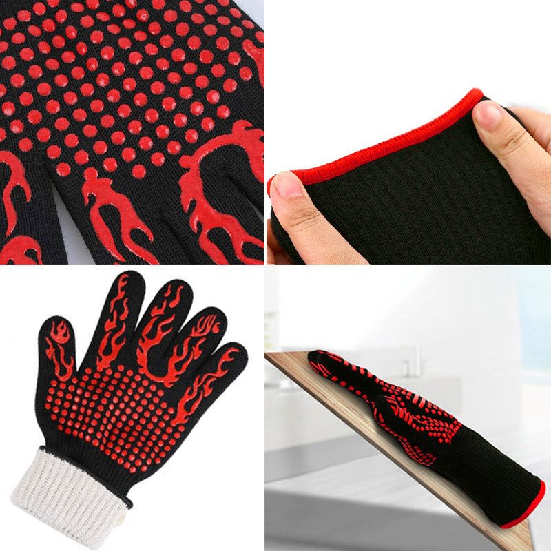 Trendy unisex BBQ handschoenen, hittebestendig, ideaal voor elke grillmeester of keukenprins(es).