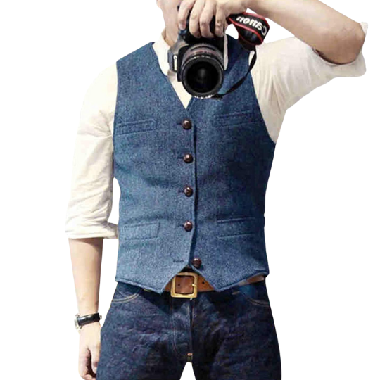 Heren gilet Oliver, stijlvol vest voor een modieuze zakelijke of casual chic look.