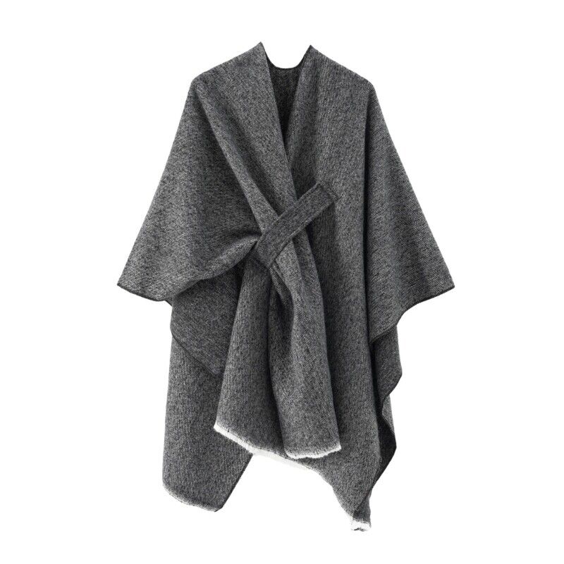 Dames kasjmier look poncho, retro chic en comfortabel voor herfst en winter.