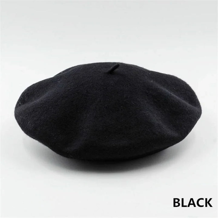 Warme wollen Marlene baret voor dames, ideaal als wintermuts. Elegant & comfortabel.