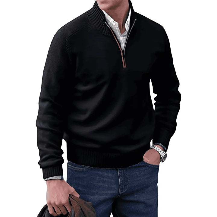 Elegante heren pullover met rits, perfect voor een veelzijdige en comfortabele look.