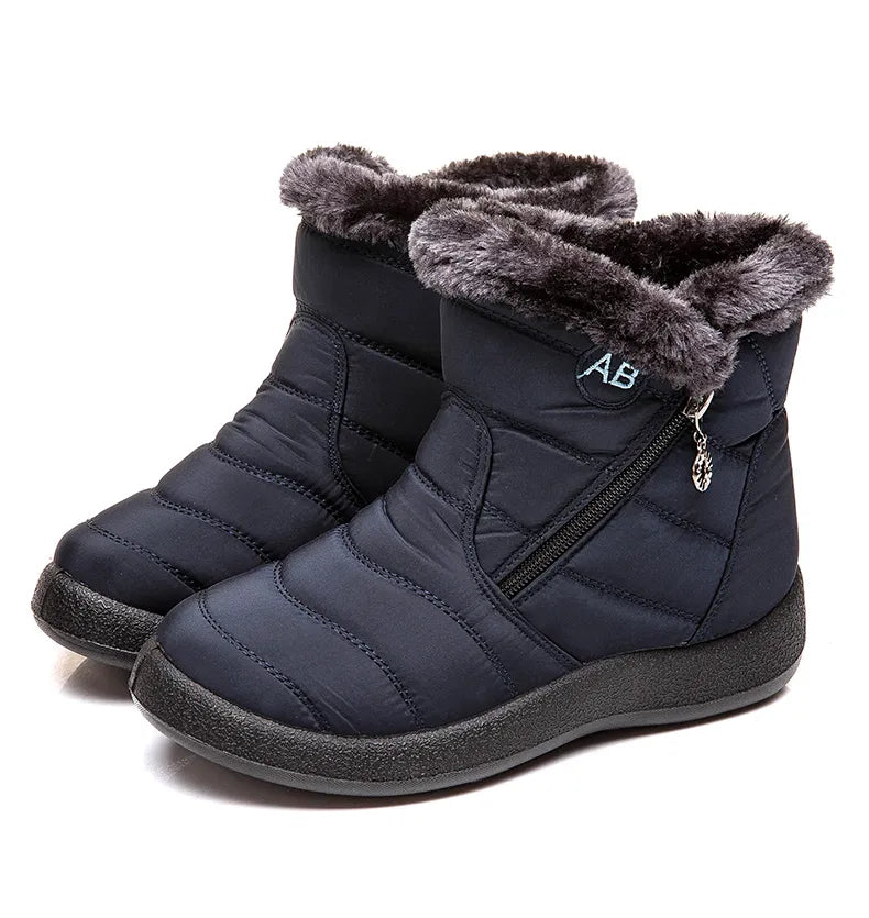 Waterdichte dames winterlaarzen: warme snowboots met ritssluiting voor optimaal voetcomfort.