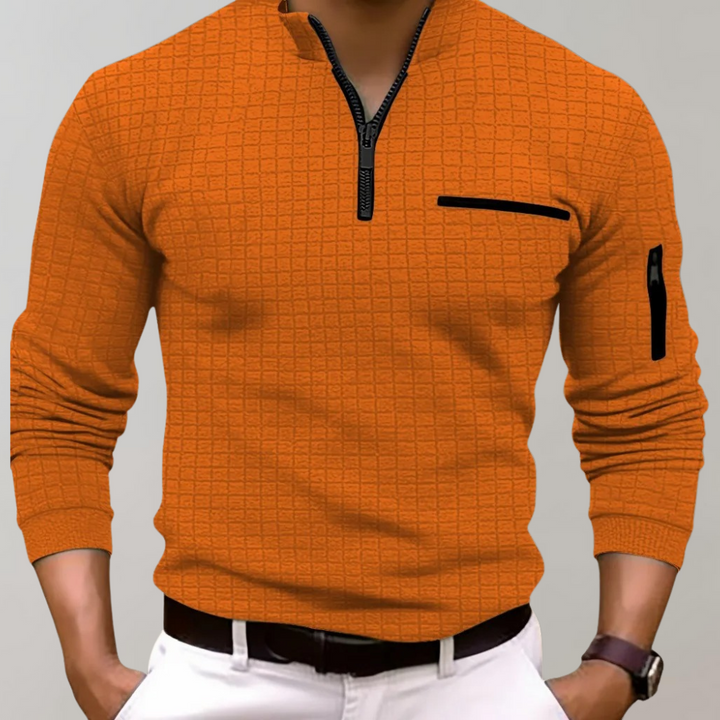 Mode heren poloshirt Jasper, lange mouwen design voor comfort en een tijdloze, elegante look.