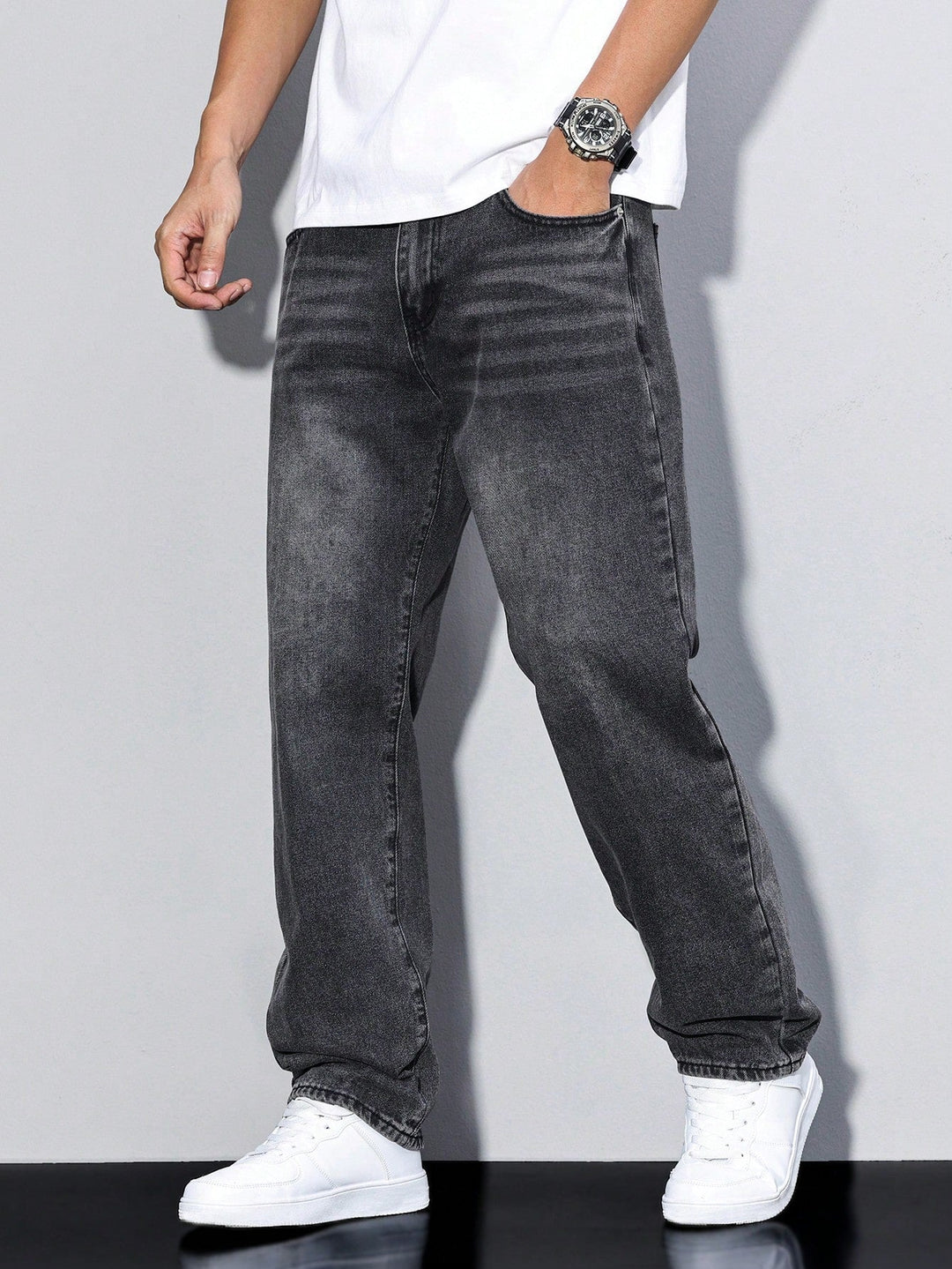 Comfortabele herenbroek: baggy jeans, wijde pijpen, stijlvol en veelzijdig.