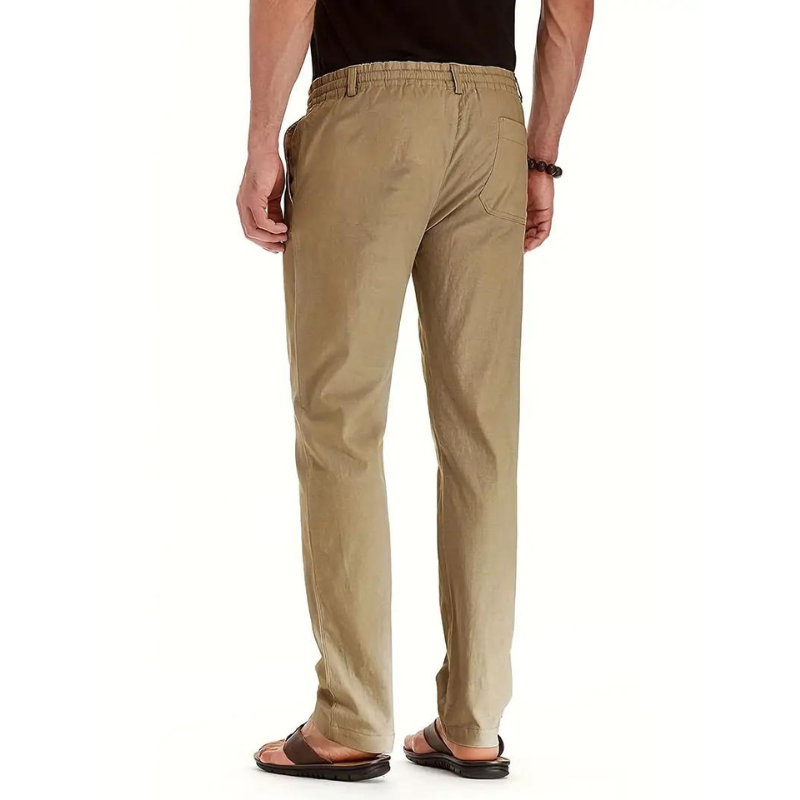 Elastische tailleband van de Herve herenbroek, voor ultiem comfort en een perfecte losse pasvorm.
