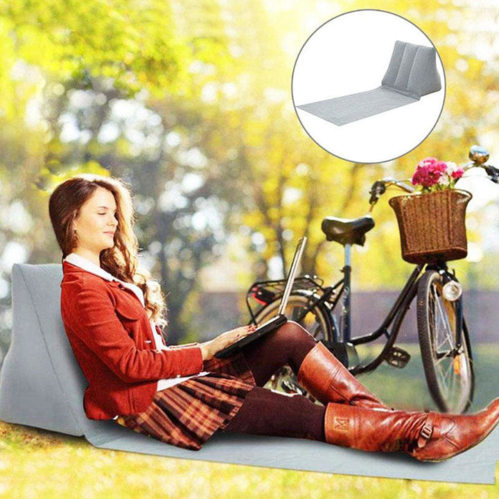 Lichtgewicht opblaasbare lounger, de ideale draagbare kampeerstoel voor comfortabele ontspanning outdoor.