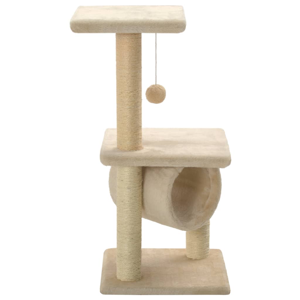 Sisal krabpaal 65cm, perfect voor katten: stimuleert krabgedrag en biedt een fijne rustplek.