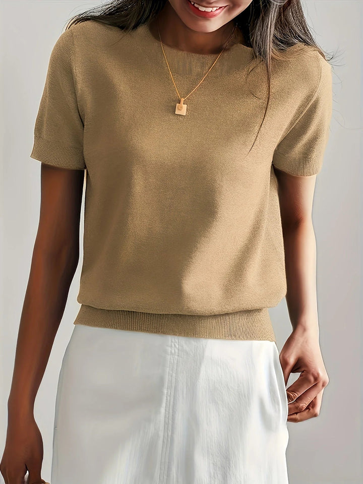 Comfortabele voorjaarstrui Mira voor dames, perfecte korte mouwen top voor warme dagen.