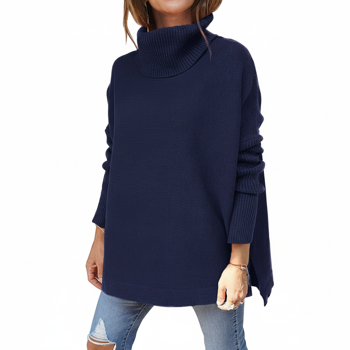 Essentiële herfst/winter dames trui met comfortabele col, must-have voor je warme garderobe.