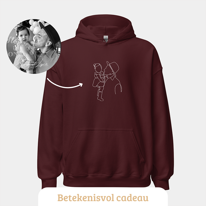 Stijlvolle unisex hoodie met hoogwaardig gepersonaliseerd borduurwerk.