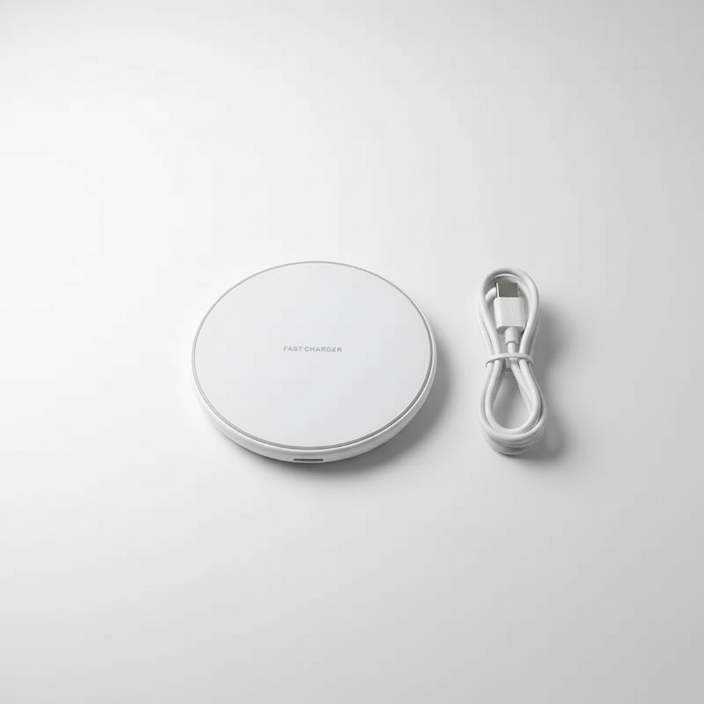 Universele draadloze oplader 30W, compatibel met diverse smartphones voor snel draadloos laden.