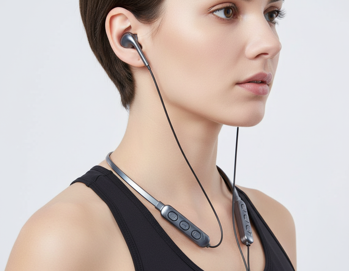 Comfortabele SoundSync in-ear koptelefoon, draadloos met Bluetooth en ruisonderdrukking.