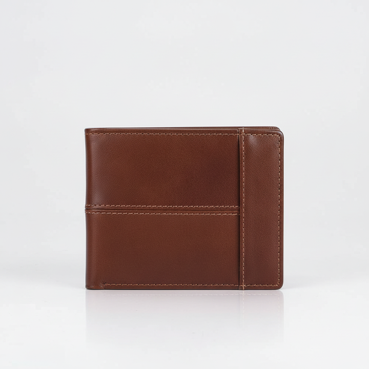 Stijlvolle bifold herenportemonnee van hoogwaardig leer. Ideaal herenmode accessoire.