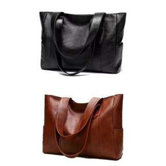 Tijdloze vintage bruine leren dames schoudertas, met een klassieke look en praktisch design.