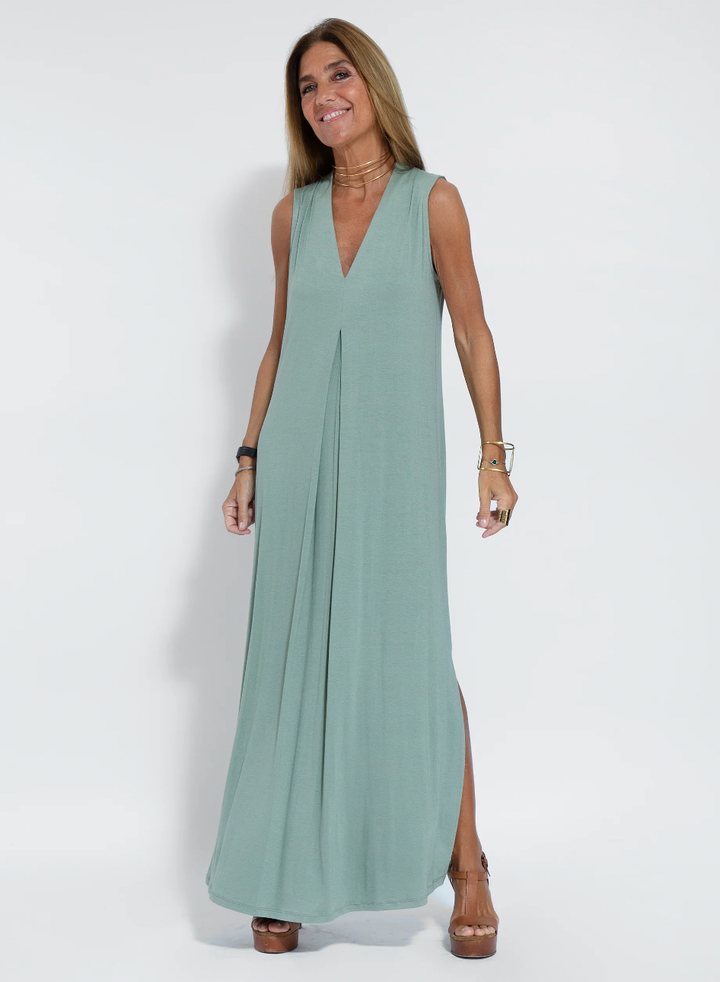 Comfortabele tweedelige dames jurk set met vest, perfect voor een relaxte maar stijlvolle uitstraling.