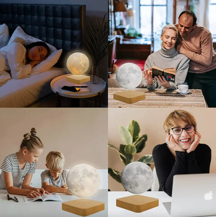 Moderne zwevende maanlamp voor sfeervolle verlichting, een unieke toevoeging aan huisdecoratie.