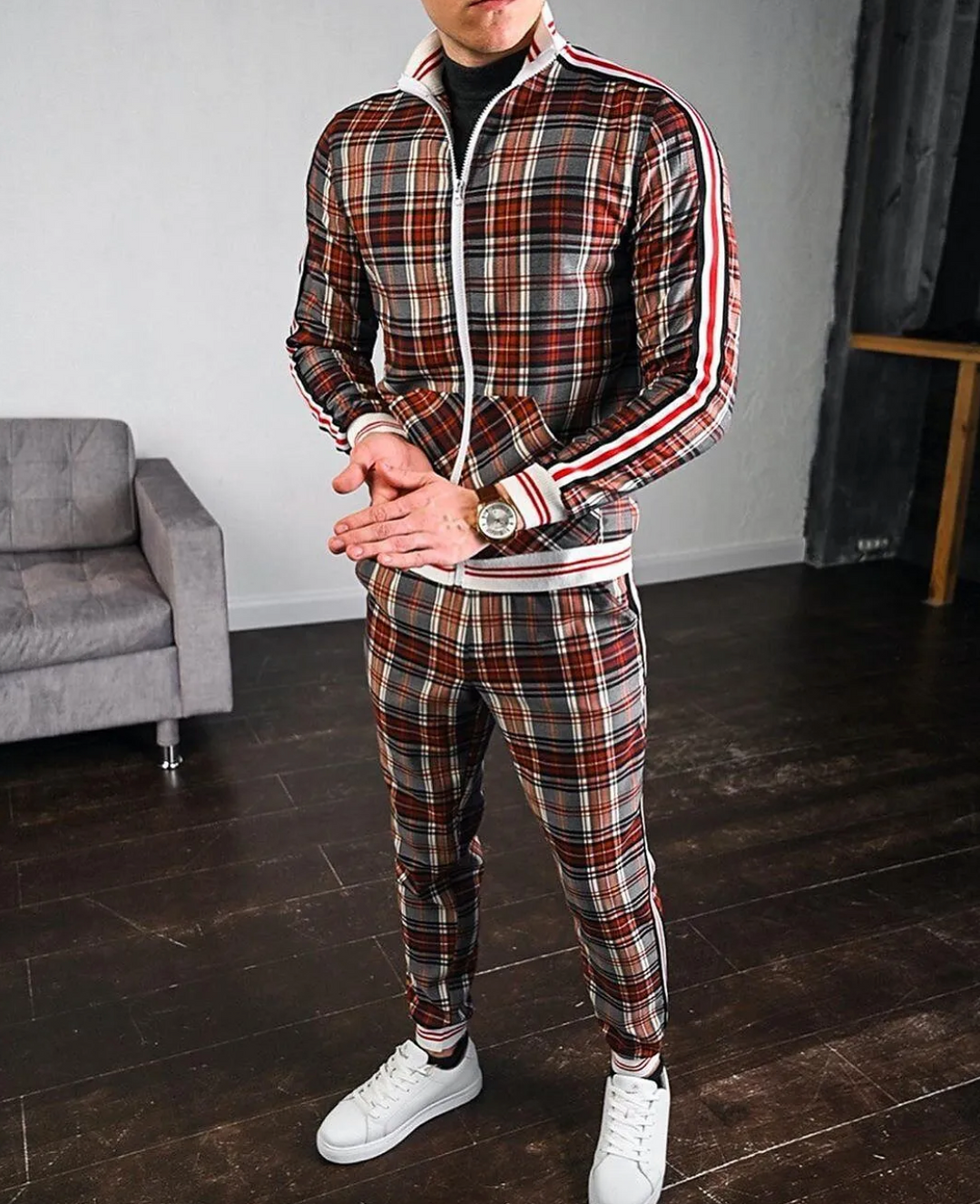 Praktische heren trainingskleding & casual set voor actieve mannen, ideaal voor sport, vrije tijd en herfst comfort.
