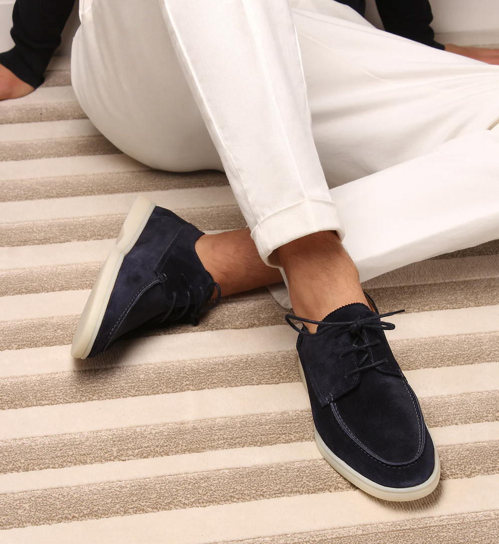 Zakelijke herenloafers in donkerblauw, ideaal voor een professionele en stijlvolle uitstraling.