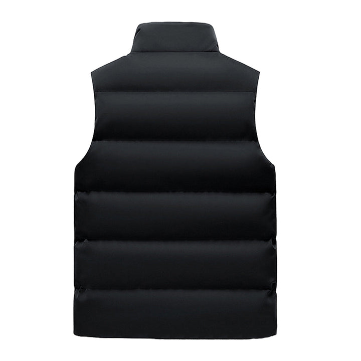 Warme heren bodywarmer met zachte bontvoering. Comfortabel, lichtgewicht heren vest voor koude dagen.
