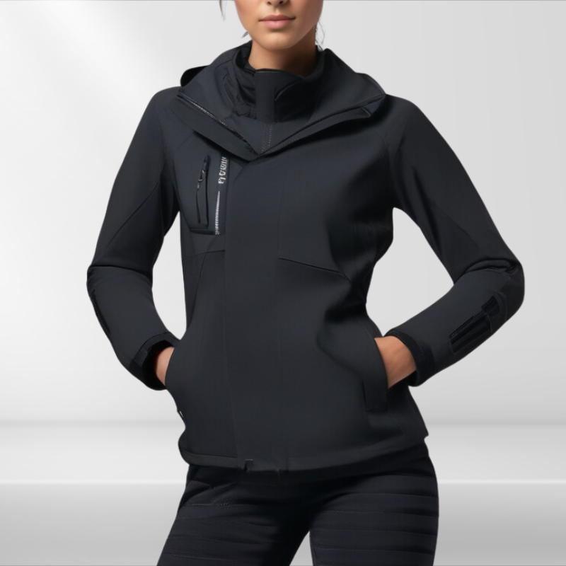 Dames 3-in-1 waterdichte outdoorjas Romy, perfect voor wandelen en diverse outdooractiviteiten.