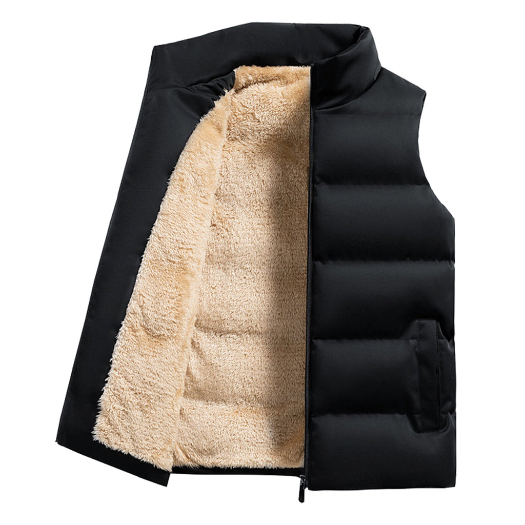 Heren bodywarmer met zacht bont, lichtgewicht & warm. Ideaal voor wintermode & casual kleding.