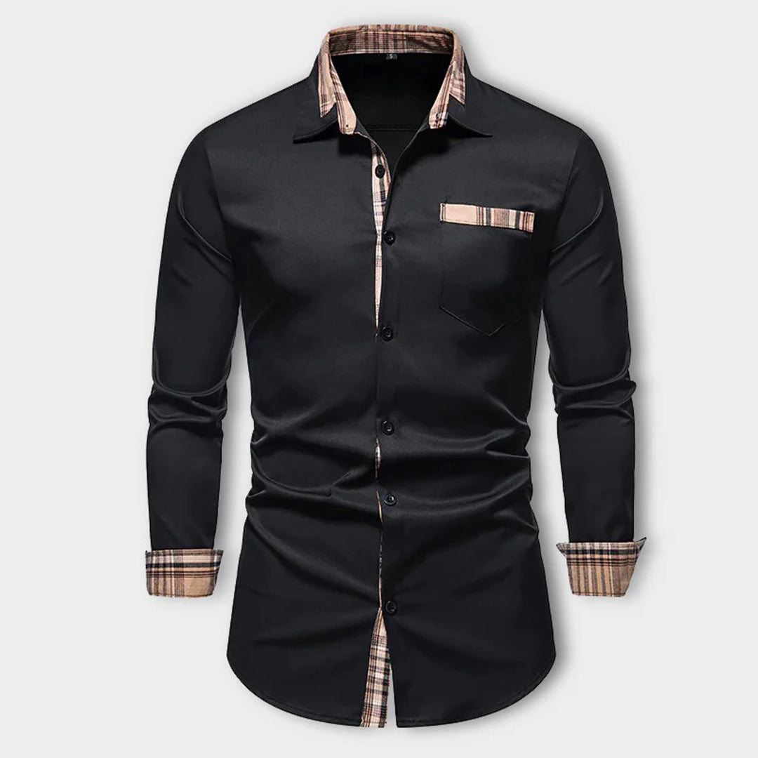 Hoymans slim fit herenoverhemd, modern en stijlvol. Perfect voor formele en casual herenmode gelegenheden.